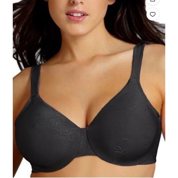 Lilyette Bra 0455 Black Onyx Dream‎ Back Minimizer Underwire Womens Bra Size 38C - Picture 1 of 8